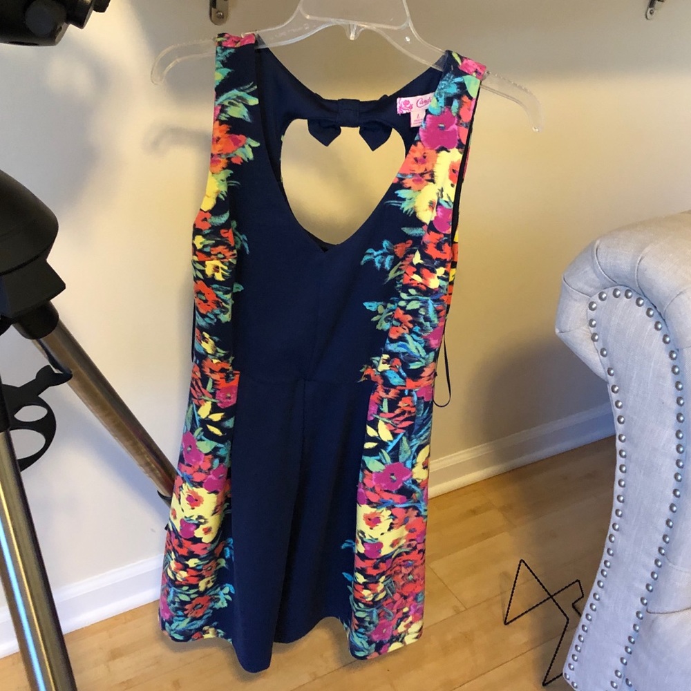 Candie’s Navy Floral Dress-Large